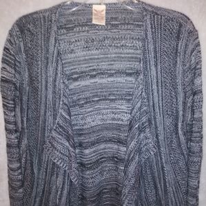 Faded Glory grey and black cardigan/throw over